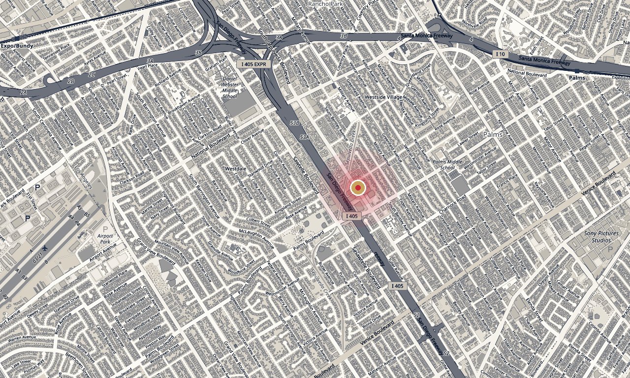 Map showing the office at 3415 South Sepulveda Boulevard, Suite 1100, Los Angeles